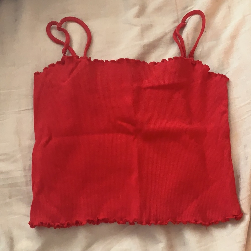 red tank top/ tube top
